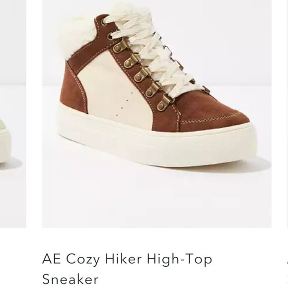 American Eagle Cozy Hiker High top suede sneakers boots brown size 9 - Picture 15 of 15